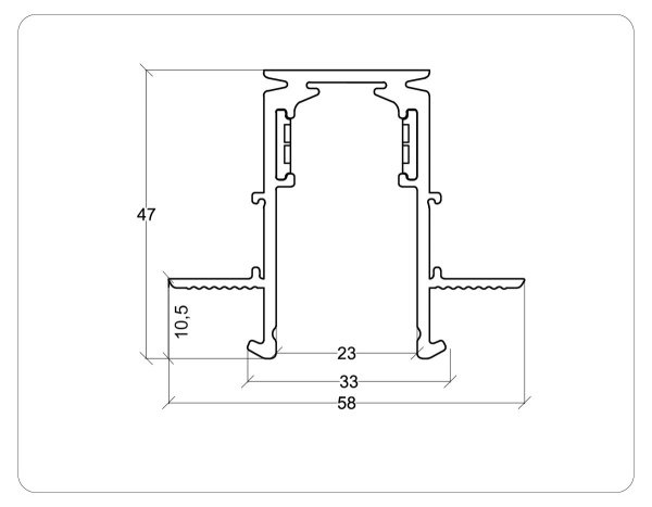 Коннектор угловой для встраиваемого шинопровода под ГКЛ 9,5мм Ambrella Light Magnetic Standard GL3352-9.5