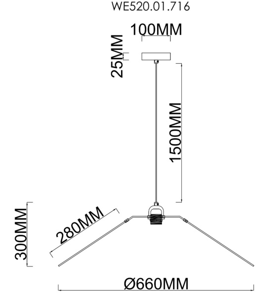 Подвесной светильник Wertmark Palma WE520.01.716
