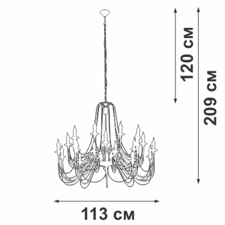 Подвесная люстра Vitaluce V1044-1/20