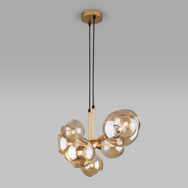 Подвесная люстра Eurosvet 70113/8 янтарный Smart a047076