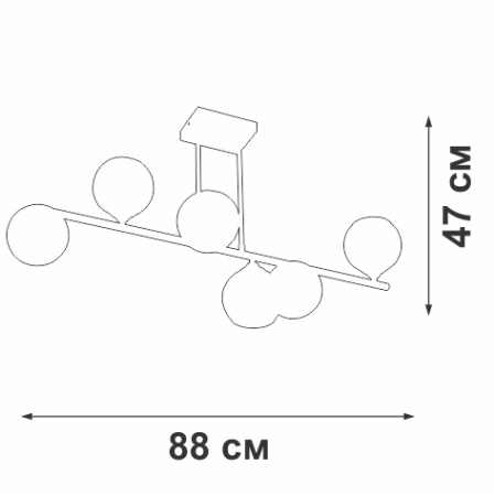Потолочная люстра Vitaluce V2046-1/6PL