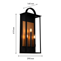 Уличный настенный светильник  Favourite Lume 4299-3W