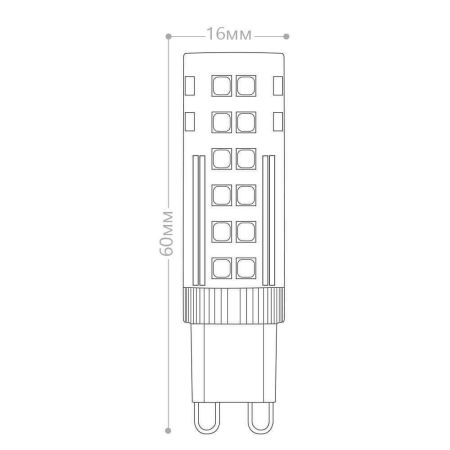 Лампа светодиодная Feron G9 7W 4000K Прямосторонняя Матовая LB-433 25767