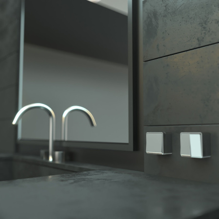 Выключатель двухклавишный влагозащищенный Werkel Gallant серебряный W5020206