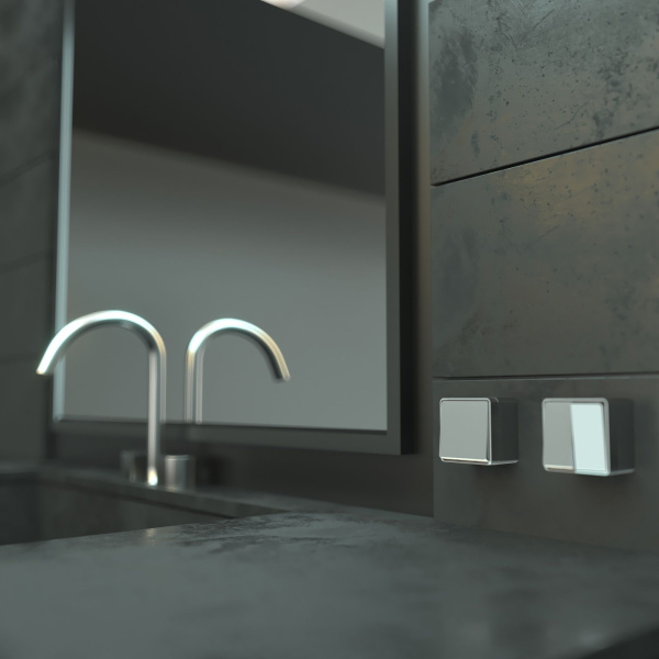 Выключатель двухклавишный влагозащищенный Werkel Gallant серебряный W5020206