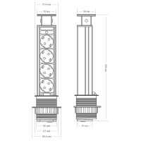 Блок розеток 105S Mebax 00-00001169