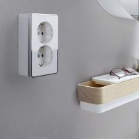 Розетка Gallant двойная с заземлением белая WL15-02-03 Werkel