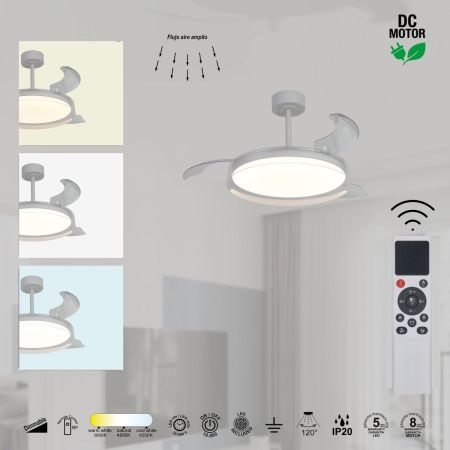 Люстра-вентилятор Mantra Glass Fan 9525