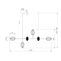 Подвесная люстра Eurosvet Sinki 30188/6 черный