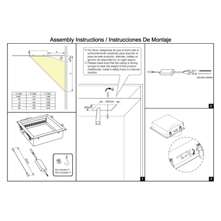 Встраиваемый светильник Mantra Blue Sky 9093