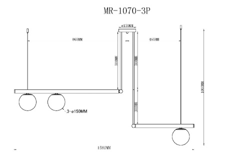 Подвесной светильник MyFar Jenifer MR1070-3P