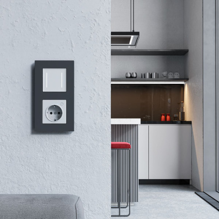 Умный сенсорный выключатель двухклавишный Werkel 4690389197949 W4523001 a064140