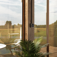 Выключатель двухклавишный с подсветкой Gallant черный/хром WL15-03-03 Werkel