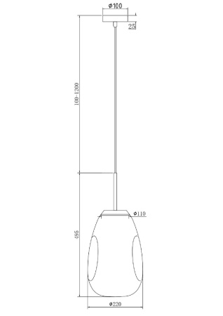Подвесной светильник Maytoni Mabell P013PL-01G