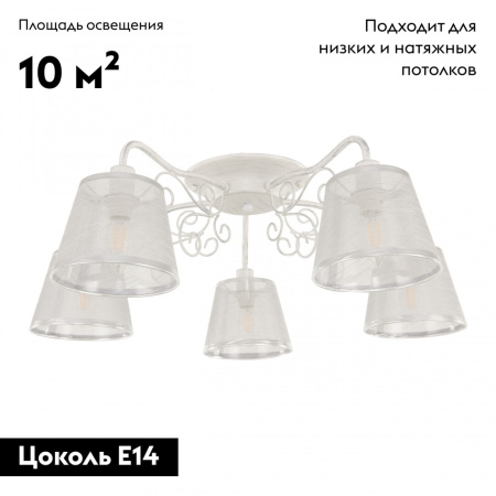 Потолочная люстра Arte Milano 341120/5 WT+SL