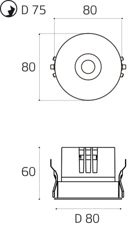 Встраиваемый влагозащищенный светильник Italline IT014-0208 nickel