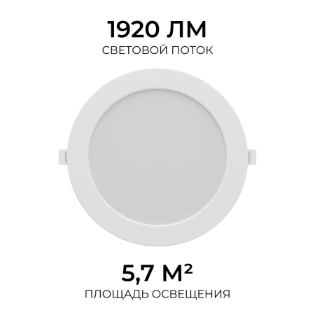 Встраиваемая светодиодная панель Apeyron 3 ССT 06-164