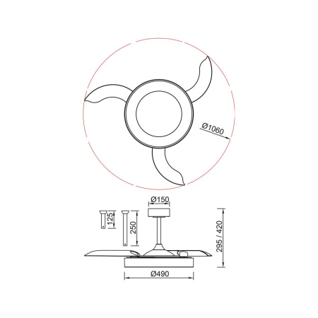 Люстра-вентилятор Mantra Niseko Fan 9010