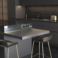 Рамка на 4 поста Baguette (черный/латунь) W0042852 Werkel