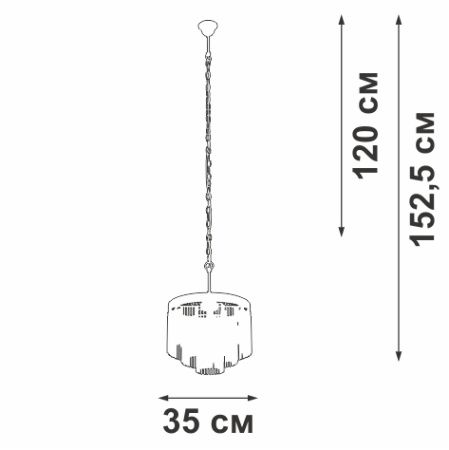 Подвесная люстра Vitaluce V53570-8/7
