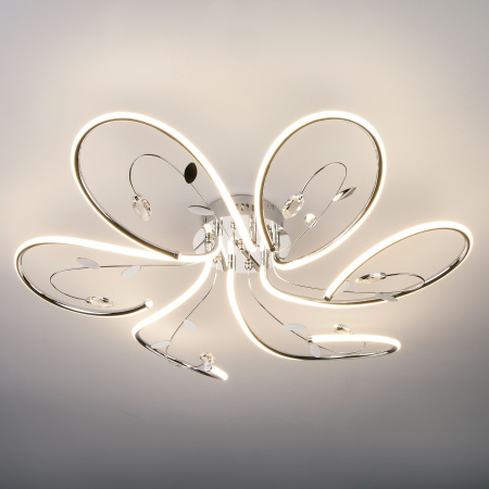 Потолочная светодиодная люстра Eurosvet Venzel 90082/6 хром