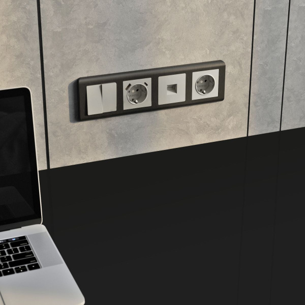 Выключатель двухклавишный перекрестный Werkel W1223004 4690389211942 a069460