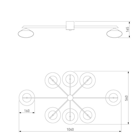 Потолочная люстра Eurosvet Opaline 70220/8 латунь