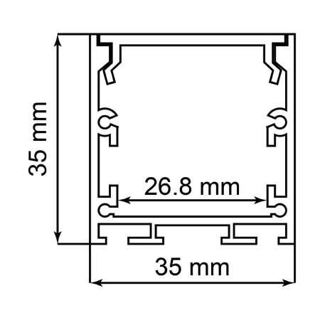 Профиль алюминиевый накладной Feron Линии света CAB256 10372