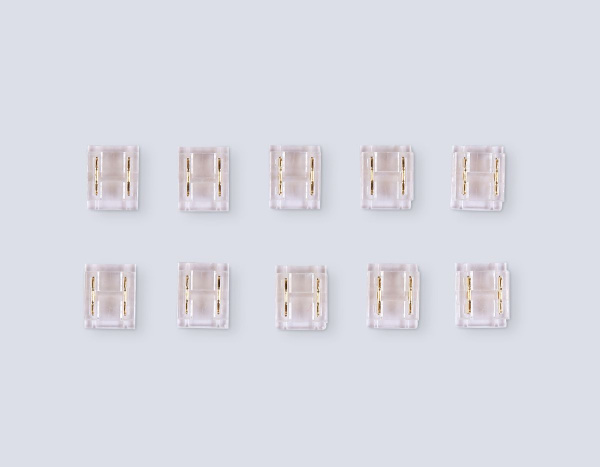 Соединитель прямой Ambrella Light Illumination COB 12/24V для лент 8/10mm (2 конт.) (10шт. в комплекте) GS6361
