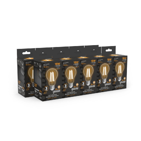 Лампа светодиодная Gauss Filament E27 18W 2700K 102902118