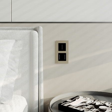 Умный сенсорный выключатель двухклавишный Werkel 4690389197963 W4523008 a064142