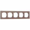 Рамка на 5 постов (латте, стекло) W0051142 Werkel