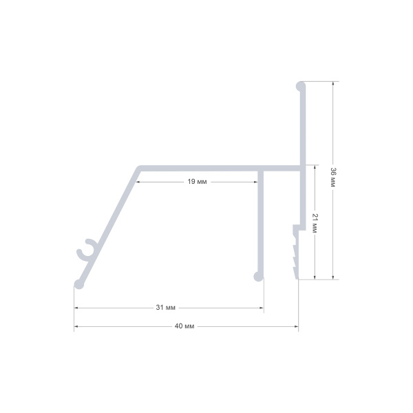Алюминиевый профиль для натяжного потолка Apeyron 08-60