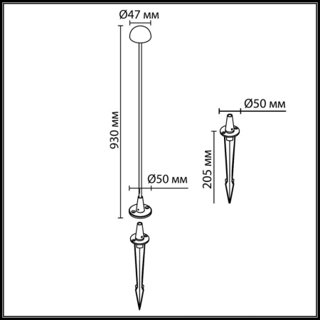 Ландшафтный светильник Odeon Light Nature Verde 7122/4GLB