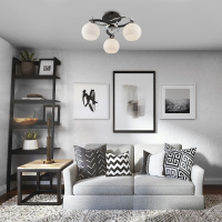 Потолочная люстра Eurosvet 9654/3 хром/черный