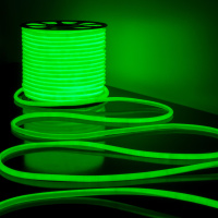 Светодиодный гибкий неон LS003 220V 9.6W 144Led 2835 IP67 круглый зеленый Elektrostandard
