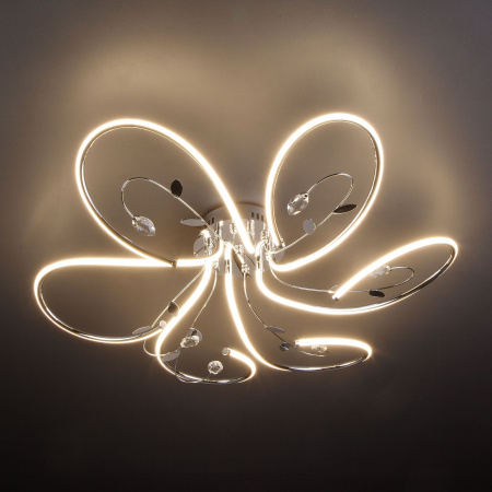 Потолочная светодиодная люстра Eurosvet Venzel 90082/6 хром