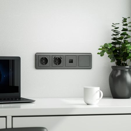 Заглушка Werkel графит рифленый W1159204