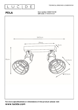 Спот Lucide Paulien 08927/02/66