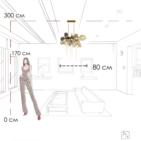 Подвесная люстра Loft IT Britannica 10401/800L
