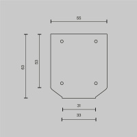 Заглушка торцевая к профилю, 2шт Maytoni Technical TRA034MPEC-21S(N)