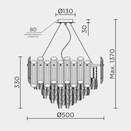 Подвесная люстра Modelux ML.7088.500 GD