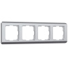 Рамка Stream на 4 поста серебряный WL12-Frame-04 Werkel