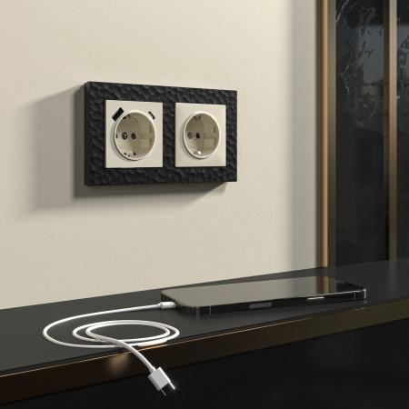 Рамка Werkel Hammer на 2 поста черный W0022408