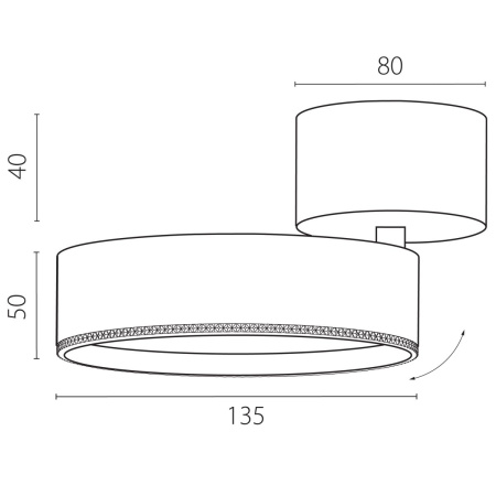 Накладной светильник Alta Pro Lightstar A5747SO