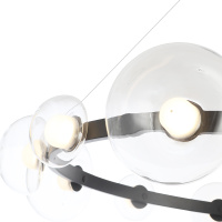 Подвесная люстра Crystal Lux BOSQUE SP12 BLACK/TRANSPARENT