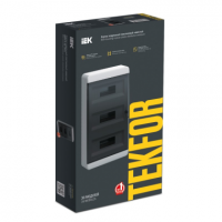 Бокс IEK Tekfor накладной 36-модулей ЩРН-П-36 IP41 черная прозрачная дверь