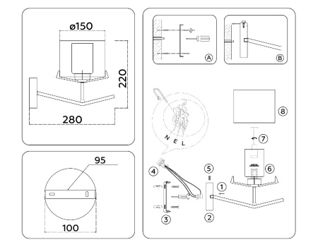 Бра Ambrella Light High Light Modern LH57004