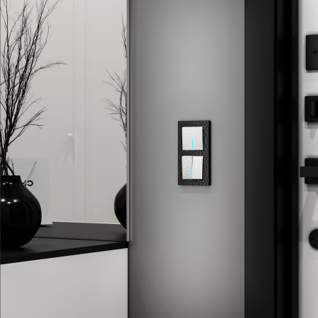 Выключатель Werkel Hammer двухклавишный с подсветкой белый W1220101