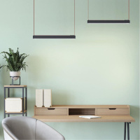 Трековый однофазный светильник Denkirs Belty Linear DK5577-BK